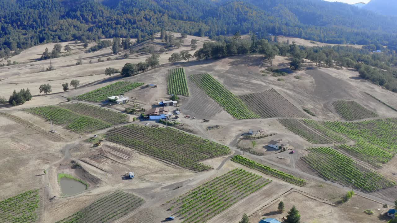 This clip was taken at Girardet Winery in Tenmile, Oregon with a Mavic 2 Pro. A flyover from high above, right across the vinyard.