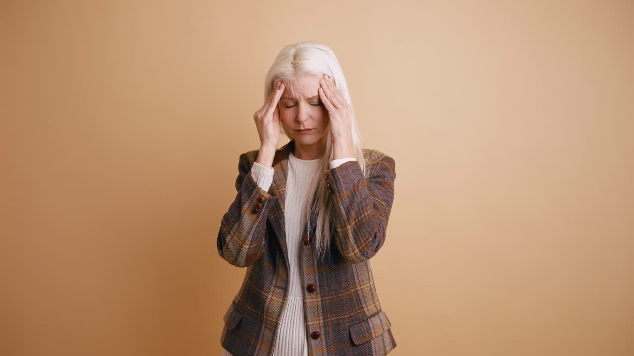 Young Woman Experiencing Headache and Discomfort