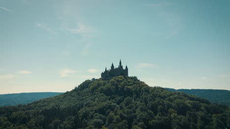 stunning view of hilltop castle at mount hohenzollern, germany