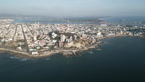 aerial-high-angle-view-of-Mazatlan-mexico-skyline-cityscape