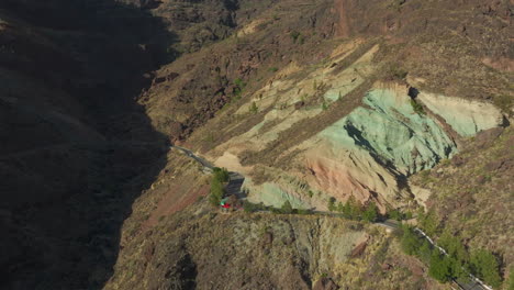 fantastic aerial view in orbit of los azulejos de veneguera