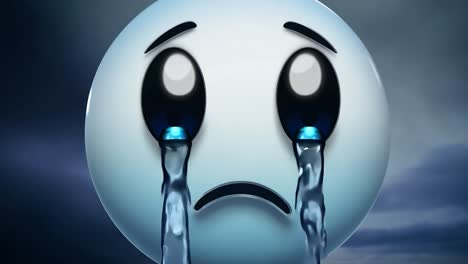 el emoji llorando