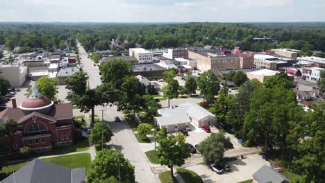 Big-rapids-michigan-drone-aerial-stock-footage