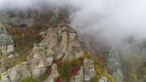 misty autumn mountain landscape