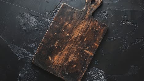 Rustic-Wooden-Cutting-Board-On-Dark-Rustic-Surface