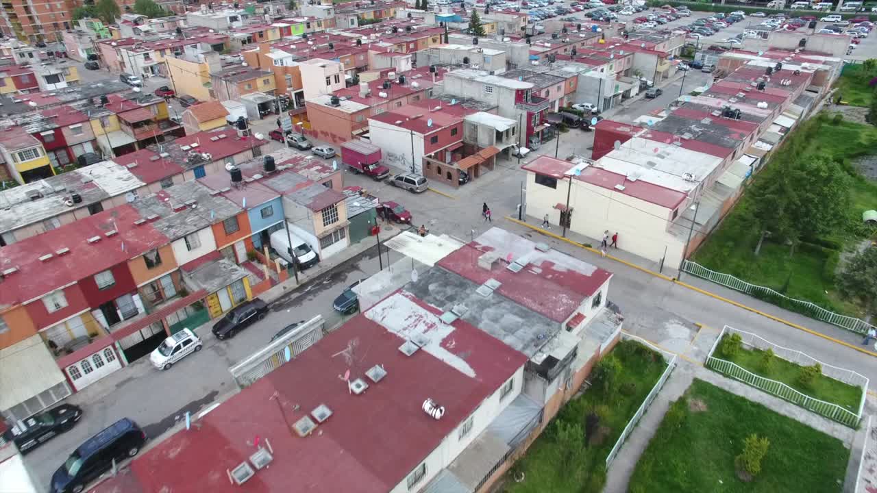 zona de urbana, vuelo sobre zona residencial