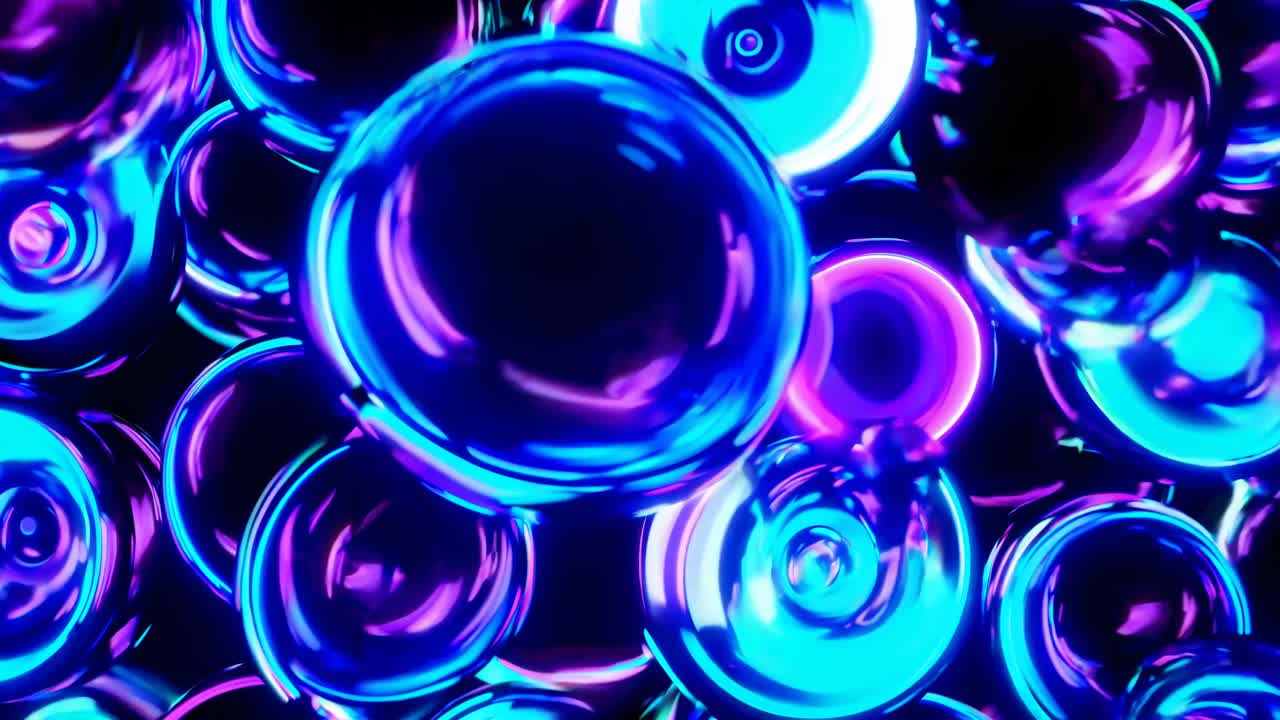 Abstraktní neonové koule