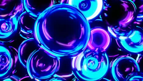 abstract neon spheres