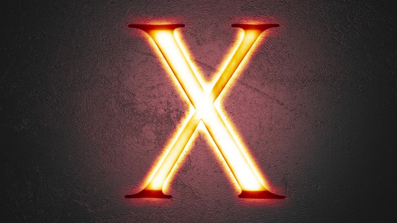 letra grabada x brillante