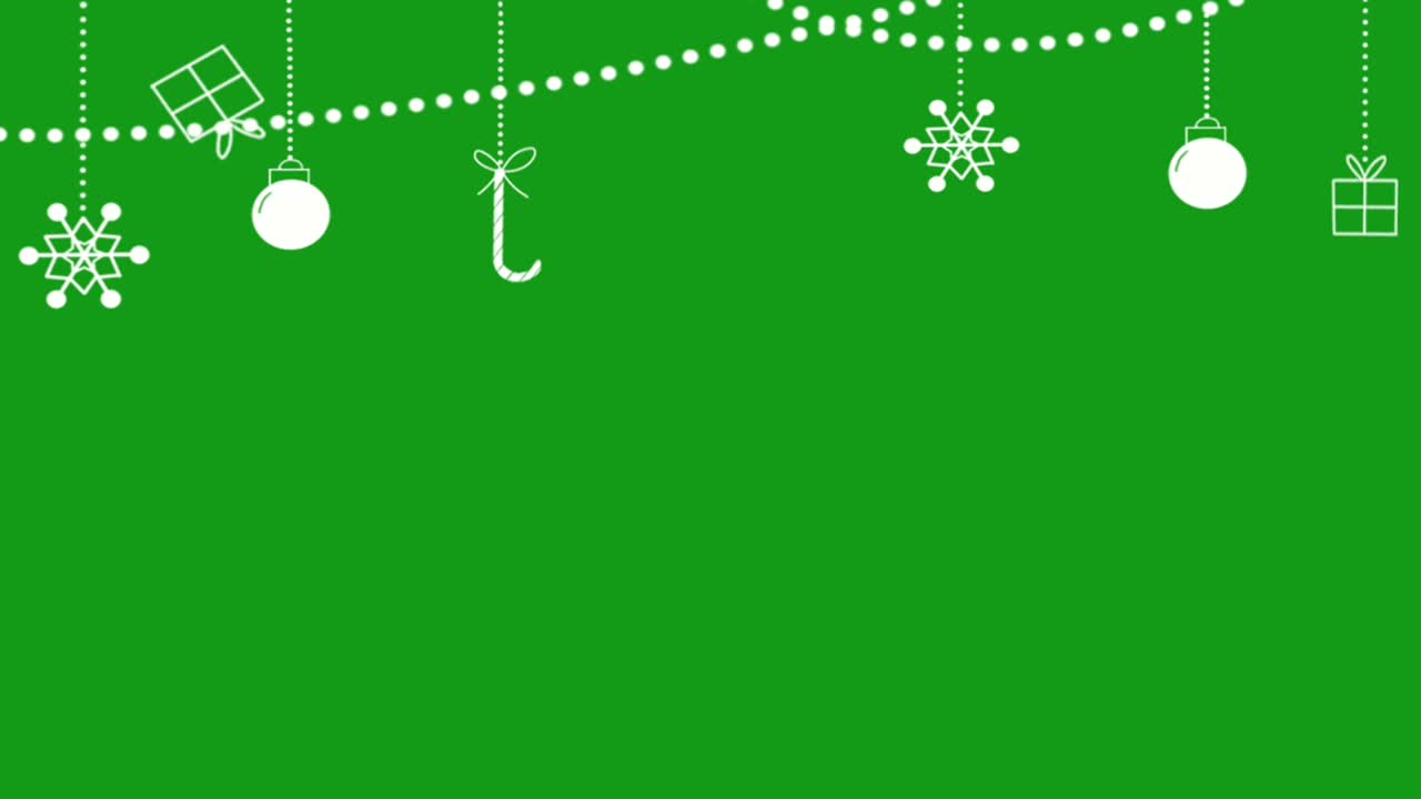 luces decorativas del festival pantalla verde gráficos en movimiento