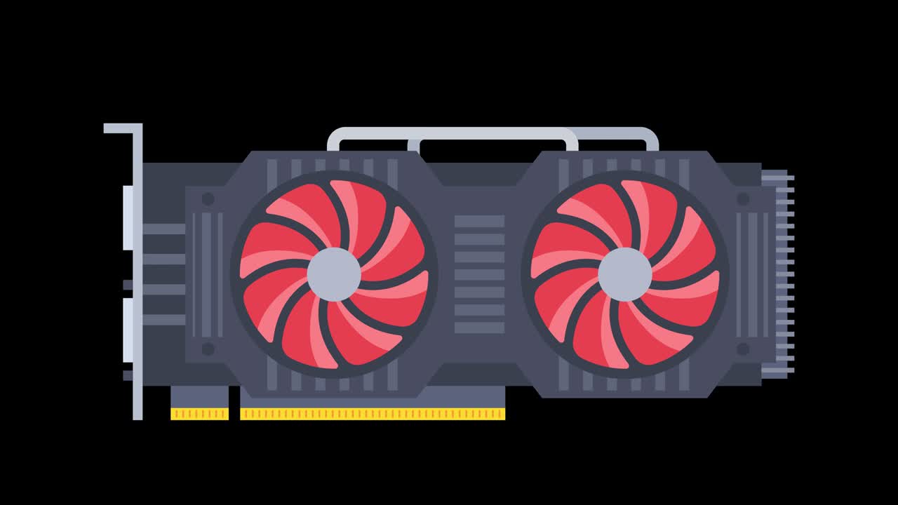 작업 비디오 카드, 암호화폐 채굴, 알파 채널에서 4k 애니메이션