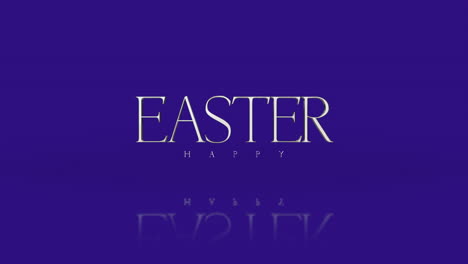 elegance happy easter text on purple gradient