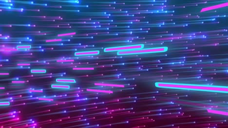 Animation-of-glowing-light-trails-of-data-transfer-moving-in-fast-motion