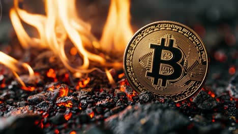 bitcoin on fire: symbol of market volatility or investment heat