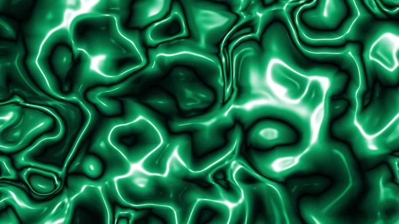 Abstract Green Liquid Plasma Flowing Seamless Loop Background