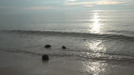 amanecer de la mañana en cha am, phetchaburi, tailandia