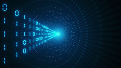 information flow futuristic matrix transfer digital code numbers big data tunnel 3d rendering