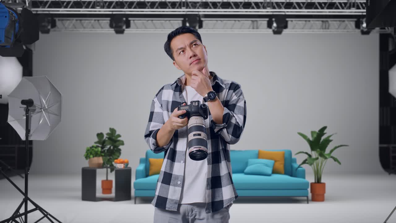 Photographer in a studio setting