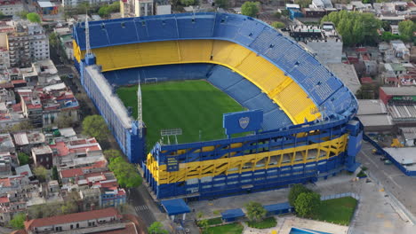 aerial view of la bombonera stadium in buenos aires, argentina
