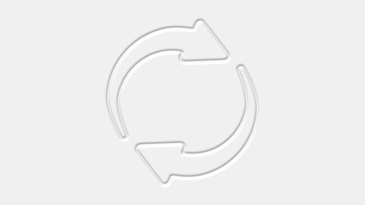Recycle symbol icon isolated on white background. Circular arrow icon. 4K