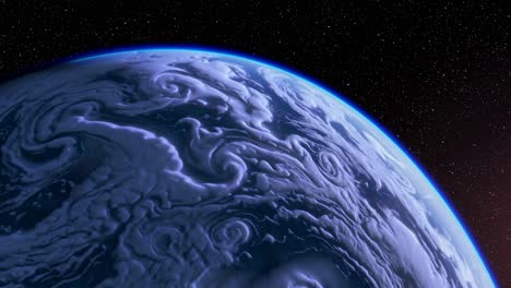 alien planet in deep space