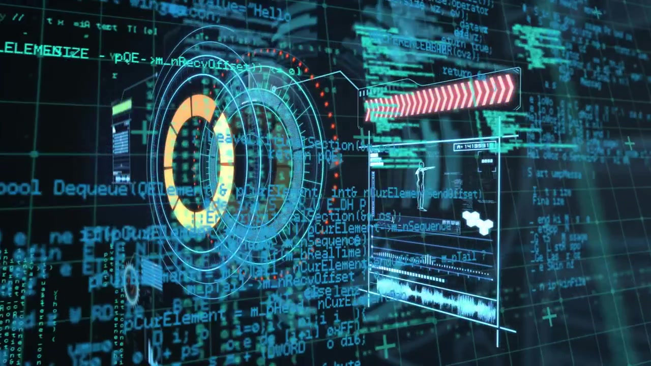 Animation of scope scanning, data processing over computer servers