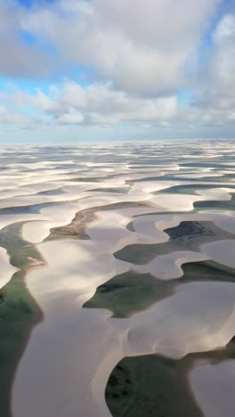 aerial view of lençois maranhenses national park, brazil