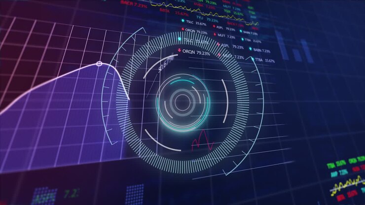 Animation of scope scanning and financial data processing over grid