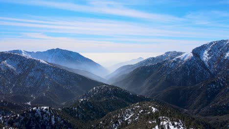 winter view of san gabriel basin from inspiration point in angeles national forest