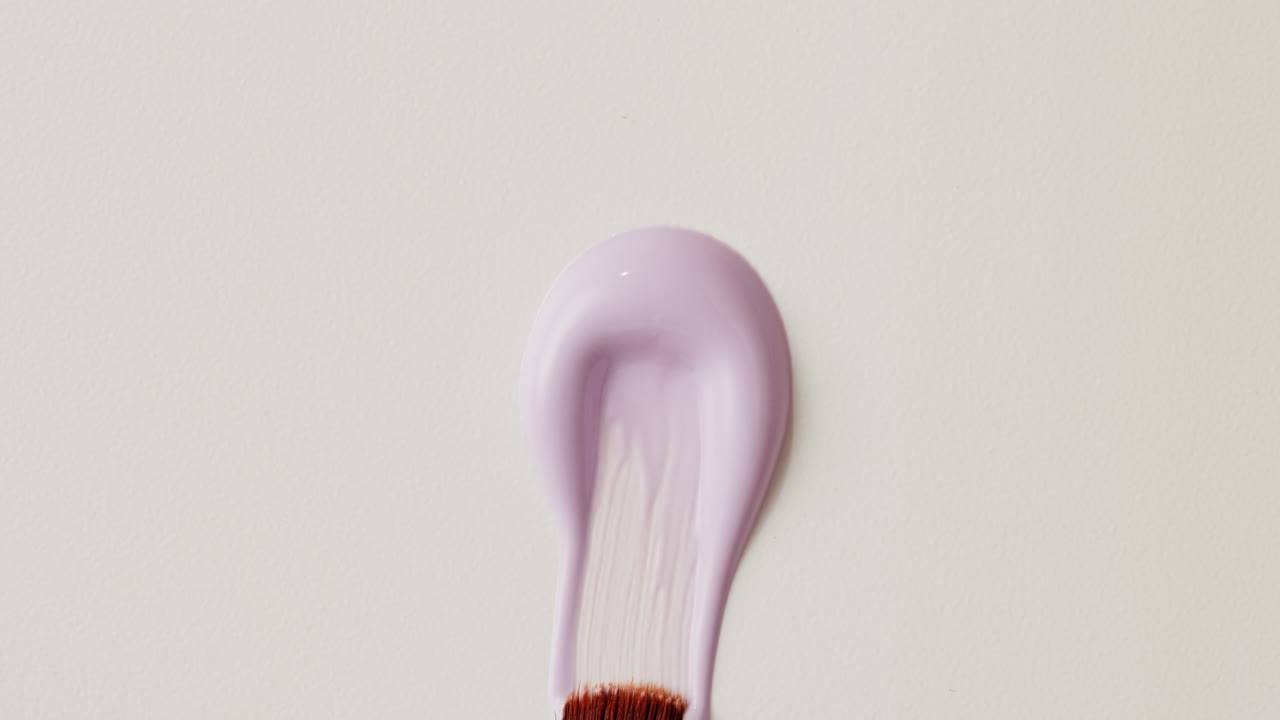 Purple Paint Stroke with Brush