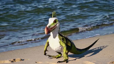 cute dinosaur on the beach