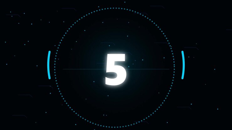 Digital Countdown Timer with Futuristic HUD Elements