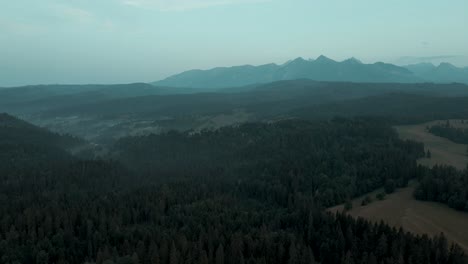 Luftaufnahme-Der-Nebligen-Polnischen-Tatra-Nach-Regen