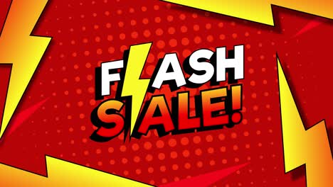 animated text reveal for a promotional flash sale.