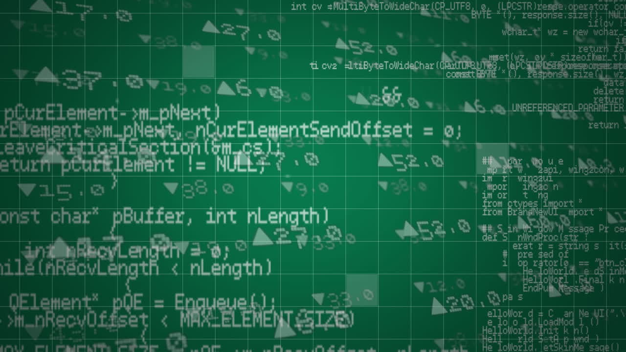 녹색 배경에 스크롤하는 데이터 레이어