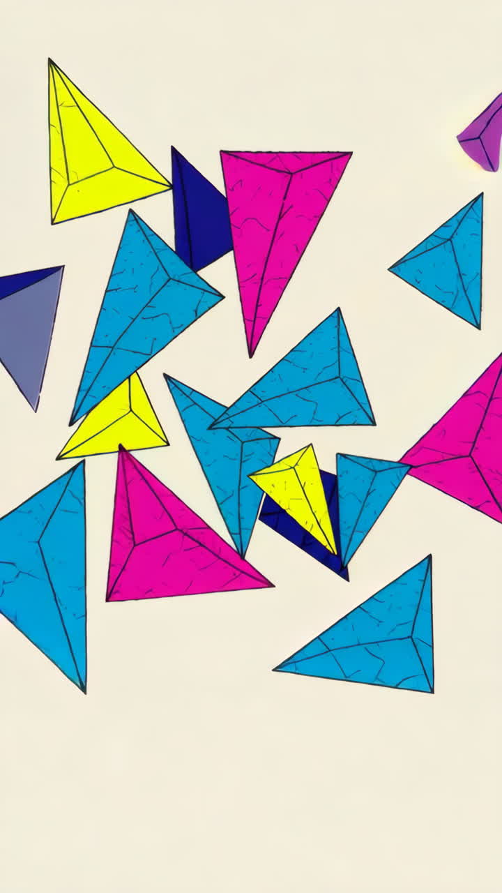 Colorful Abstract Geometric Triangles
