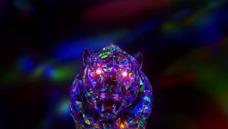 glowing crystal tiger