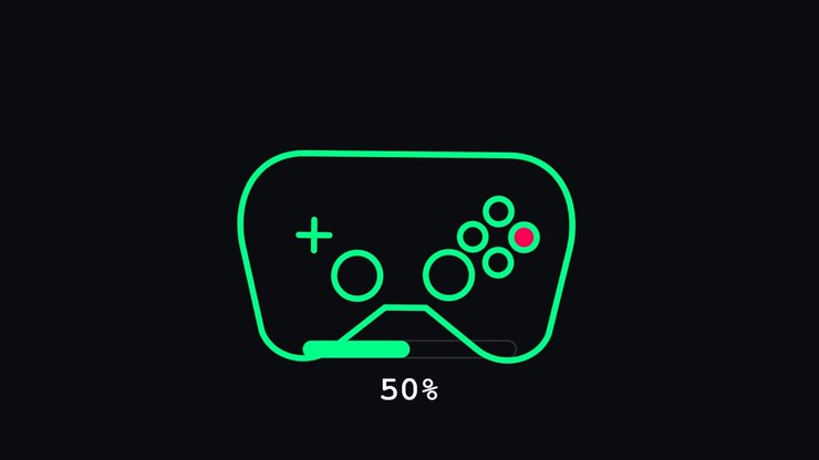Digital Gaming Controller Loading Progress Bar Animation