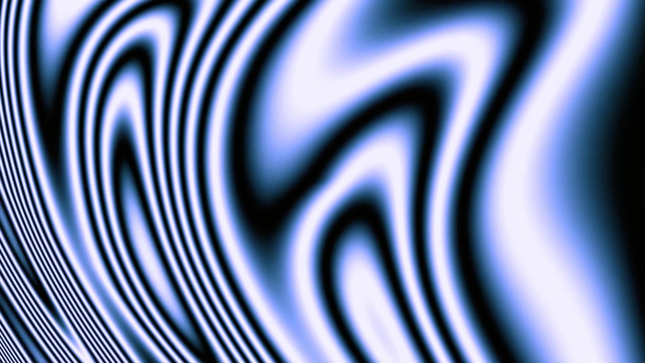 Abstract Blue and Black Flowing Wavy Lines Background