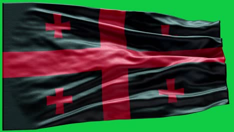 4k highly detailed flag of georgia - georgia flag high detail - national flag georgia wave pattern loopable elements