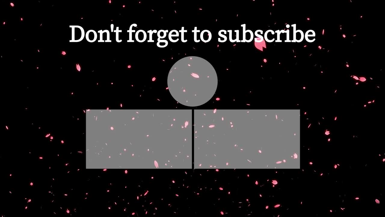 체리 꽃 잎자루 입자 끝 카드 끝 화면 모션 그래픽