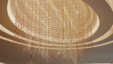 stunning modern chandelier in a luxurious hotel lobby