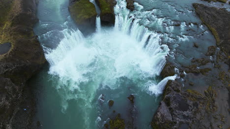 famous godafoss - waterfall of the gods in northern iceland