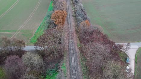 a small little railway linewhere usually trains are bringing browncoal to a factory
