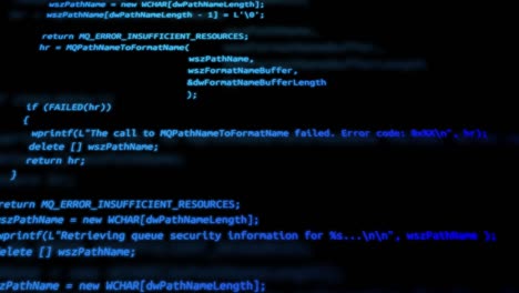 4k programming code. coding or hacker loop background. binary code.
