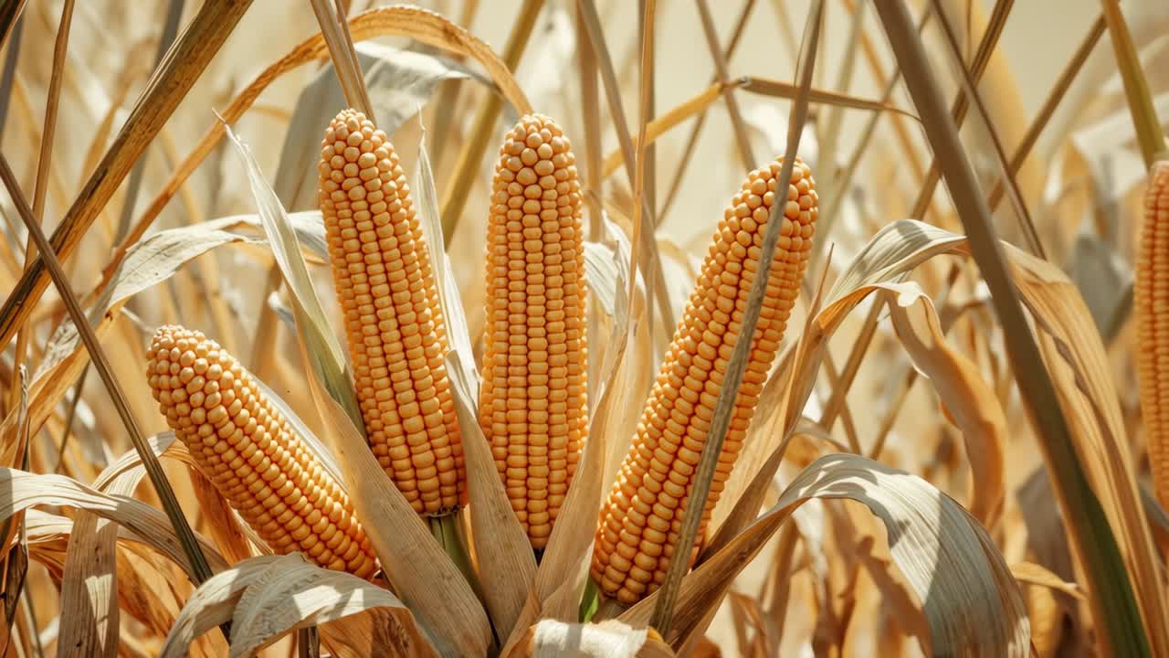 maíz maduro en la mazorca