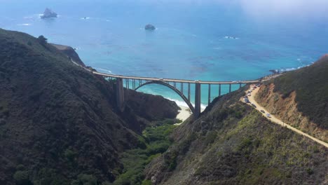 bixby bridge, california - 공중 드론