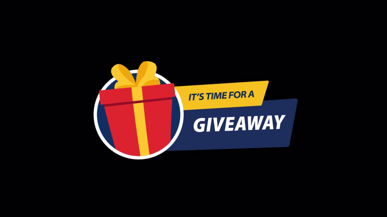 Animated Giveaway Announcement Graphic with Gift Box Icon