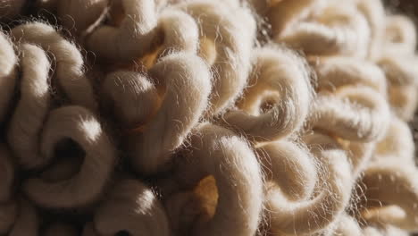 close-up of wool texture
