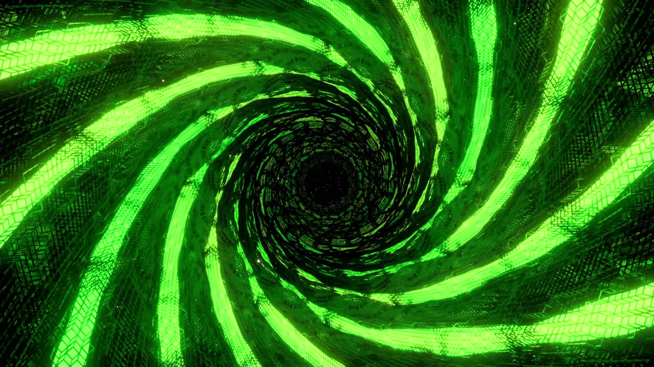 túnel espiral verde